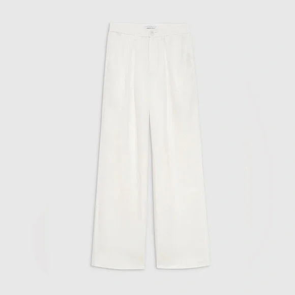 ANINE BING | Carrie Linen Blend White Trouser, Size 0P (31) - Picture 3 of 4
